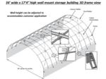 34'Wx72'Lx17'4"H wall mount canvas structure